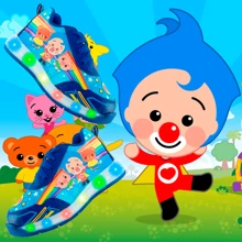 Sports Tennis Shoes For Kids Clown Plin Plin With Colored LED Lights 805-AR - 藍色 - 查看 1