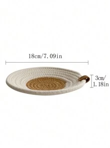 1 件创意手工绳编织珠宝展示托盘收纳盒 - 戒指、项链、耳环等收纳架，返校季