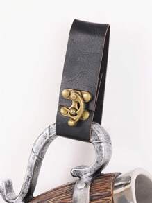 3 件套中世纪文艺复兴服装套装复古腰带朋克风格印花腰包水杯药水瓶挂钩适用于中世纪复古舞台表演道具 - A - 查看 4