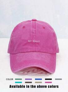 1pc Printed "NOTREALLY" Washed Baseball Cap, Adjustable Outdoor Sun Hat For Spring/Autumn Travel Beach Vacation, Y2K Style For Youth - Baseball Cap - View 21