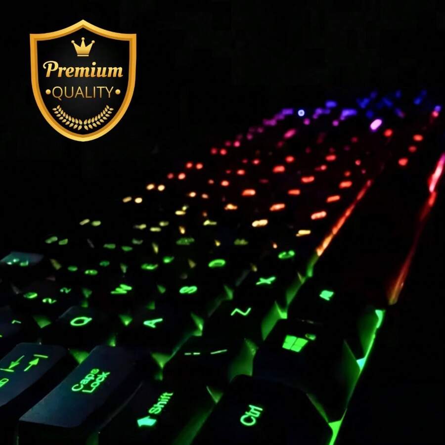Brazilian Standard Gamer SemiMechanical Keyboard ABNT 2 RGB LED Wired
