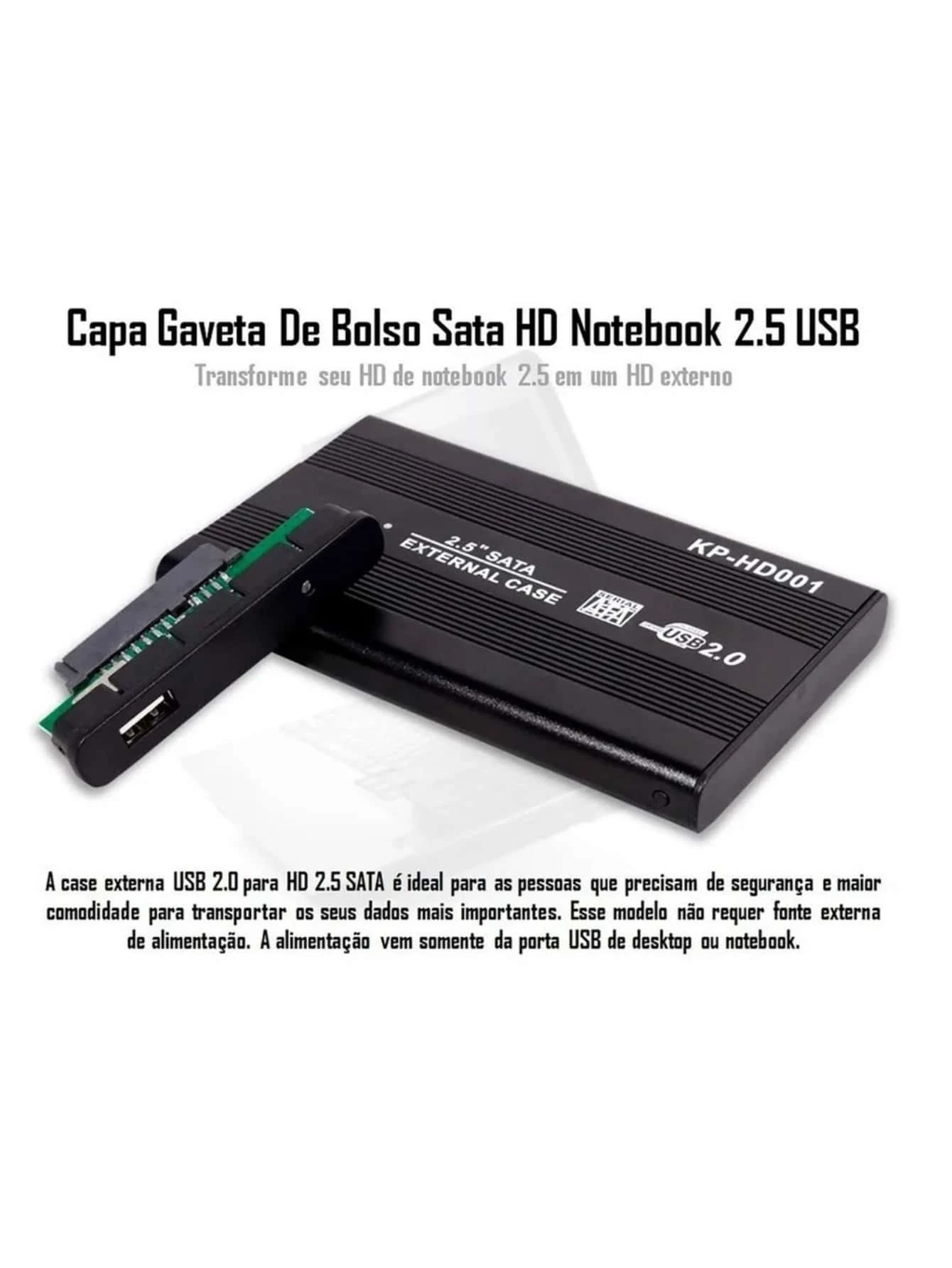 Case Gaveta Hd Sata Notebook Usb Externa Pc, GAMES, Ps3 T2 SHEIN Brasil