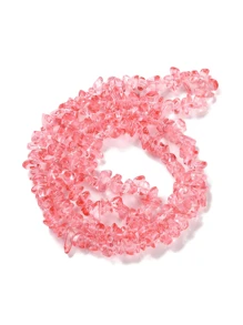 1 sợi hạt thủy tinh trong suốt phun sơn, đá quý giả - hạt thủy tinh - Xem 16