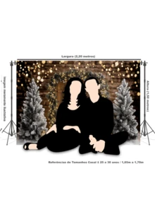 3D Sublimated Fabric Photographic Background Christmas 2.20x1.50 Horizontal - FFF-2265 - 查看 5