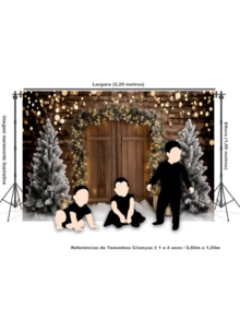 3D Sublimated Fabric Photographic Background Christmas 2.20x1.50 Horizontal - FFF-2265 - 查看 3