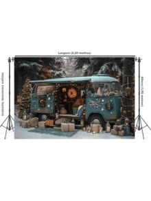 3D Sublimated Fabric Photographic Background Christmas 2.20x1.50 Horizontal - FFF-2268 - 查看 2