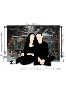 3D Sublimated Fabric Photographic Background Christmas 2.20x1.50 Horizontal - FFF-2268 - 查看 5