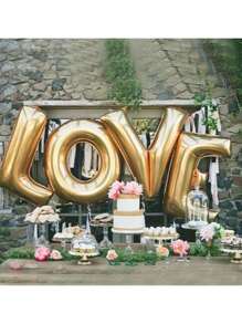 4 件/套 40 英寸字母气球 LOVE 套装铝膜气球婚礼婚房生日派对装饰气球 - 彩色 - 查看 4