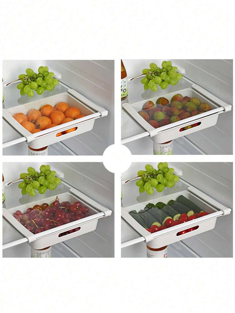 2pcs New Kitchen Hanging Organizer, Refrigerator Egg Fruit Storage Box