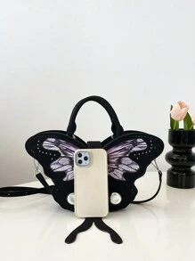 1 件（12.6 英寸 * 7.1 英寸 * 3.1 英寸）时尚女士手提包、单肩包、斜挎包、挎包、PU 皮革、耐刮擦、耐磨、适合购物、约会、聚会、工作通勤、可调节肩带、优雅简约休闲酷黑色手提包 - 黑色 - 查看 8