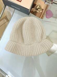 1 件女式针织帽，厚实保暖内衬耳罩冬季帽，蓬松休闲优雅复古街头时尚百搭头饰，适合户外、滑雪、骑自行车、旅行、派对、日常使用 - MM1192 - 查看 4