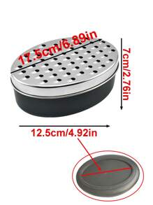 قرارة من الفولاذ المقاوم للصدأ قطعة واحدة، مبشرة زنجبيل ذات وجهين، بشارة جبن متعددة الوظائف، أداة مطبخ لخضراوات والفواكه مع علبة تخزين