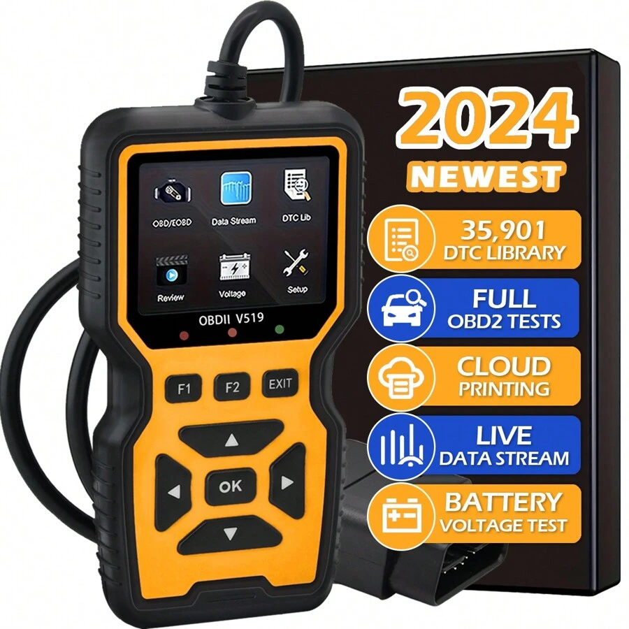 Car OBD2 Scanner Diagnostic Tool Code Reader, Car Voltage Tester Engine