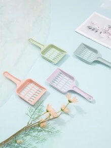 1 Pieza Pala De Arena De Plástico Para Mascota Para Gatos, Herramientas De Limpieza De La Caja De Arena De Gato, Productos Para Mascotas, Suministros Para Gatos - Azul - Ver 5