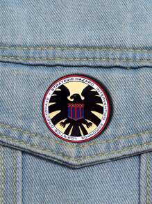 1 chiếc trâm cài áo bằng hợp kim kẽm phong cách đường phố giản dị hình đại bàng Halloween, huy hiệu logo đại bàng của tổ chức S.H.I.E.L.D., quà tặng truyện tranh châu Âu và Mỹ - S.H.I.E.L.D. - Xem 1