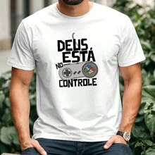 Christian Evangelical T-Shirt God In Control - Unisex - 100% Cotton - 白色 - 查看 1