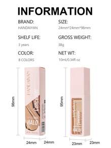 Kem che khuyết điểm dạng lỏng chống nước HANDAIYAN - Hiệu ứng lì, dưỡng ẩm lâu trôi, làm sáng, che khuyết điểm cao - Hoàn hảo cho các khuyết điểm, phù hợp với mọi loại da - Sử dụng hàng ngày KHỐI LƯỢNG TỊNH: 10ml/0,34fl Oz - 01 - Xem 12