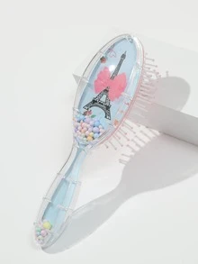 1 件可爱卡通设计气垫按摩发刷，迷你旅行透明塑料气枕梳 - 彩色 - 查看 6