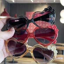 1副青春爱时尚装饰眼镜，小花装饰眼镜，街头时尚装饰眼镜（配纸质眼镜盒） - 紫色 - 查看 3