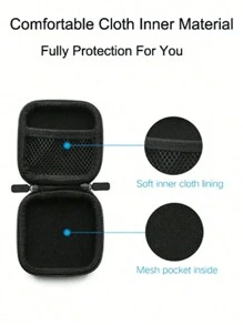 1 件收纳袋工具包无线蓝牙耳机收纳袋硬盘收纳盒黑色拉链袋充电器盒手机收纳袋数码相机收纳袋数据线盒硬盘收纳盒适用于口红、刷子、护肤品、手机、硬币、小物品，适用于家庭、礼物、度假和节日万圣节圣诞节多功能用途，波西米亚风 - 彩色 - 查看 6