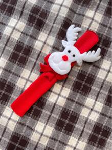 1 件圣诞拍拍圈手链装饰圣诞节礼物圣诞老人雪人鹿新年派对玩具装饰，圣诞节 - 紅白色 - 查看 9