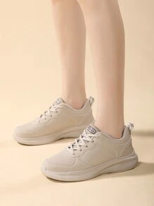 Women's Thick Bottom Sports Shoes, Breathable Mesh Fabric, Comfortable & Lightweight, Thick Sole Elevated, Air Cushion Shock-Absorbing, Anti-Slip, Fashionable Casual Sneakers