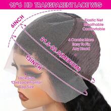 13x6 Lace Front Wigs Human Hair Wigs For  Women 200% Density HD Transparent Jerry Curly Lace Frontal Wigs Human Hair Pre Plucked Bleached Knots  Lace Wigs 22 Inch - 自然色&黑色系 - 查看 6