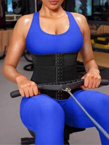 MELERIO Đai nịt bụng cho nữ Sweat Waist Trimmer Trainer Xông hơi Corset Đai tập luyện Đai bụng Đai quấn bụng Đai định hình cơ thể Đai nịt bụng thể thao - Màu xanh lam - Xem 4