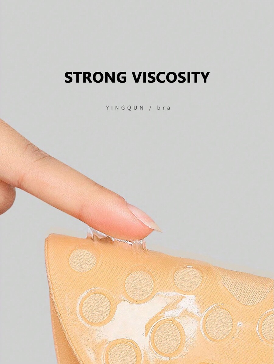 2pcs/Set Plus Size Women Sticky Backless Adhesive Bras, Invisible