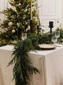 1 pezzo Vite artificiale di Podocarpus da 185 cm, adatta per decorazioni natalizie, decorazioni invernali, decorazioni per la casa, armadi, tavoli, scale, soggiorno, camera da letto