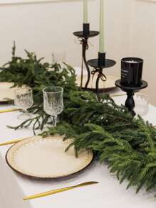 1 pezzo Vite artificiale di Podocarpus da 185 cm, adatta per decorazioni natalizie, decorazioni invernali, decorazioni per la casa, armadi, tavoli, scale, soggiorno, camera da letto