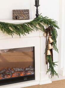 1 pezzo Vite artificiale di Podocarpus da 185 cm, adatta per decorazioni natalizie, decorazioni invernali, decorazioni per la casa, armadi, tavoli, scale, soggiorno, camera da letto