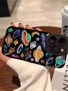 彩色星球印花手机壳兼容 iPhone 16/16 Pro Max、iPhone 15 XR/7/8、iPhone 15 Pro Max、iPhone 12 Pro Max/13 Pro Max/14 Pro Max、iPhone 13/14/11/12P/14P、11P、12P，还兼容三星 Galaxy A12 A14、A23、A33、A72、A52 S22、S23FE、S23 Ultra、S22 Ultra、S24 S24 Ultra 5G、Redmi 11、Redmi Note 12 Redmi 13 Lite、Redmi 手机壳 - 黑色 - 查看 4