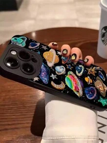 彩色星球印花手机壳兼容 iPhone 16/16 Pro Max、iPhone 15 XR/7/8、iPhone 15 Pro Max、iPhone 12 Pro Max/13 Pro Max/14 Pro Max、iPhone 13/14/11/12P/14P、11P、12P，还兼容三星 Galaxy A12 A14、A23、A33、A72、A52 S22、S23FE、S23 Ultra、S22 Ultra、S24 S24 Ultra 5G、Redmi 11、Redmi Note 12 Redmi 13 Lite、Redmi 手机壳 - 黑色 - 查看 5