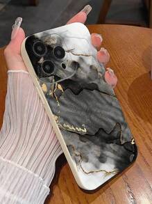 Ốp lưng điện thoại chống sốc sơn vân đá cẩm thạch có cạnh thẳng đục lỗ tương thích với iPhone 16/16 Pro/16 Plus/16 Pro Max, iPhone 15/15 Pro, 14 Pro Max, 13 hoạt hình, 12 sơn, 11 hoạt hình, 7 8 thiết kế đồ họa dễ thương - Nhiều màu - Xem 4