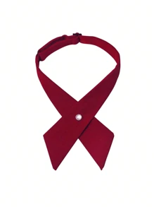 Gravata masculina transversal, gravata borboleta formal simples de cor sólida, adequada para escola, recepção, banquete e outras ocasiões