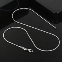1 pieza Cadena de serpiente elegante chapada en oro de plata 925 de 16 a 30 pulgadas, collar de joyería de moda para mujer y hombre, regalo de fiesta de boda