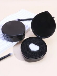 1pc Makeup Brush Dry Cleaning Sponge Box Reusable Brush Cleaner - Black - View 4