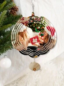 Mặt dây chuyền ảnh Giáng sinh tùy chỉnh - Con quay gió, Con quay gió treo cá nhân hóa để trang trí ngoài trời và trong nhà, Quà tặng ngày lễ độc đáo, Giáng sinh, Lễ tạ ơn, Ngày lễ tình nhân, Trang trí sân và vườn - Nhiều màu - Xem 7