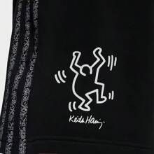 Adidas Quần short thể thao NEO in họa tiết màu đen rộng rãi thoáng khí - màu đen - Xem 5