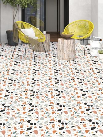 9pcs Marble Pattern Floor Stickers, Peel And Stick Vinyl Wallpaper, Removable Floor Tile Sticker For Home Decor, Bedroom, Living Room, Dining Room Floor Wall Decoration And Home Renovation Refurbishment, Available In Three Sizes Of Vinyl Wallpaper 2 Sizes Available: 7.87x7.87/11.81X11.81inch Floor Tiles Flooring Floor Tiles Self Adhesive Floor Tiles Peel Stick Living Room Decor Room Decor Kitchen