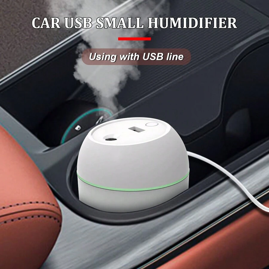 1 máy tạo độ ẩm mini USB cho ô tô, dung tích 220ml, màu trắng - máy tạo độ ẩm - Xem 1