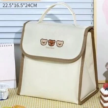 Cute Strawberry Print Insulated Lunch Bag, Compact Bento Box Bag, Tote Bag, Thermal Food Bag, Picnic Bag, Lunch Box Bag - Multicolor - View 15