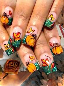 Bộ 24 móng tay giả vuông dài vừa, móng tay nhũ sáng bóng, miếng dán đầu móng tay có thể tháo rời, thích hợp cho tiệc tùng, đám cưới và sử dụng hàng ngày - Nhiều màu - Xem 8