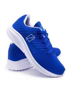 Men's Lightweight Nylon Gym Shoes With Rubber Sole - Màu xanh lam - Xem 3