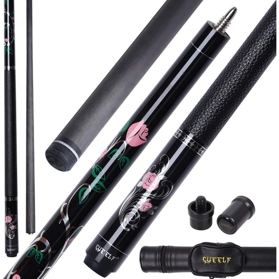 Carbon Fiber Pool Cue Stick Pink Rose Billiard Cue Stick Professional