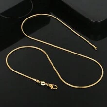 1 pieza Cadena de serpiente elegante chapada en oro de plata 925 de 16 a 30 pulgadas, collar de joyería de moda para mujer y hombre, regalo de fiesta de boda