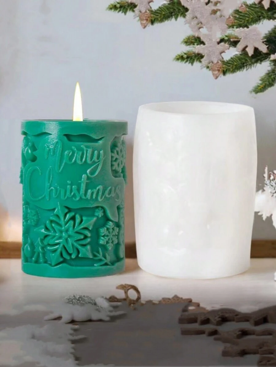 Christmas Holiday Scented Candle Silicone Molds, Pine Tree