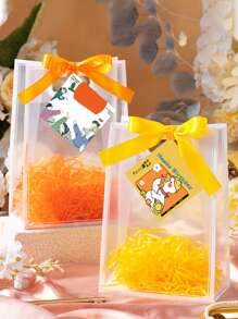 20pcs/10pcs/5pcs/1pc Clear Gift Bags, Suitable For Snacks, Candies, Beverages, Beach Accessories, Ideal For Weddings, Birthdays, Festivals, Parties, Camping, Great Gifts For Women, Moms, Teachers, Friends, Bridesmaids, Students, Back-To-School, Large Capacity, Travel Totes, Weekend Trips, Daily Gifts For Friends, Packaging Bags - Multicolor - View 3