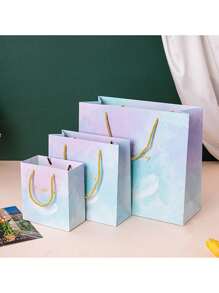 1 Túi quà tặng bằng bìa cứng màu trắng, Túi giấy in đa năng dùng để làm quà tặng, mua sắm, đóng gói ngày lễ tình nhân - Nhiều màu - Xem 7